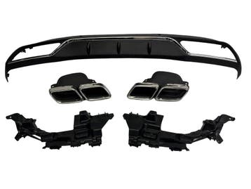 Diffuser + Uitlaatstukken chrome geschikt voor Mercedes W205
