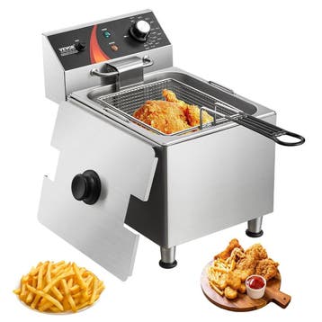 RVS Friteuse 3100W Aanrecht | 41% Korting!, Ophalen of Verzenden, Nieuw zonder verpakking, Fornuis, Frituur en Grillen