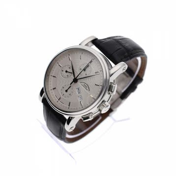 Mühle Glashütte Teutonia II M1-30-90; Chronograaf Heren H., Sieraden, Tassen en Uiterlijk, Overige merken, Leer, Polshorloge, Ophalen of Verzenden