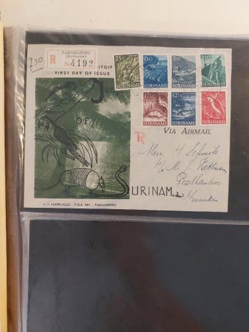 Suriname + Nieuw Guinea verzameling FDCs, Ophalen of Verzenden