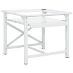 vidaXL Wasmachineverhoger met uittrekbaar schap wit, Verzenden, Nieuw