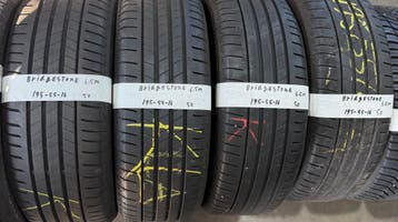 4x 195-55-16 Bridgestone Zomer 4x6.5mm €50 PerBand 195 55 16, Ophalen, Gebruikt, 16 inch, Band(en)