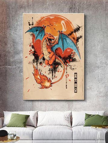 Shayer - Charizard – Inferno Rising - XL - 60x80cm, Nieuw