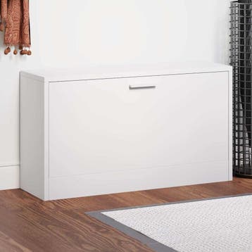 vidaXL Schoenenbank Hoogglans Wit 80x24x45 cm Bewerkt Hout, Verzenden, Nieuw