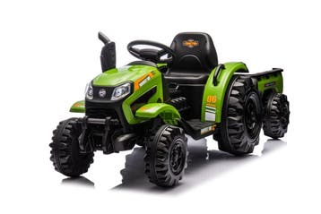 Elektrische tractor met aanhangwagen, 12 volt, muziek module, Ophalen of Verzenden, Nieuw