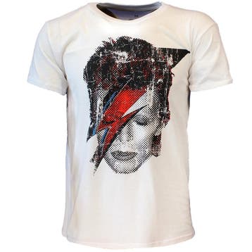 David Bowie Halftone Flash Face T-Shirt, Verzenden, Nieuw