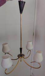 Plafondlamp - Messing, Metaal, Glas