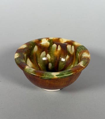 Oud Chinees - Tang-dynastie, Sancai geglazuurd Vaas - 13 cm