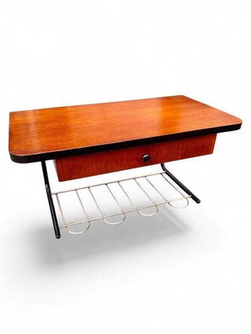 Mid-Century Modern Danish Teak Wall Table -1960s - Tafel -, Antiek en Kunst