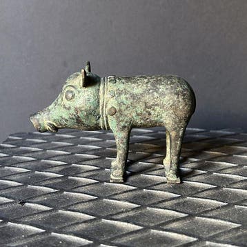 Panjurli wild zwijn uit Karnataka - Brons - India - XVIIIe -, Antiek en Kunst