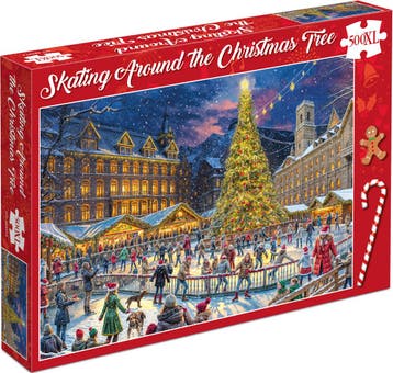 Skating Around the Christmas Tree Puzzel (500XL) | Tuckers, Verzenden, Nieuw