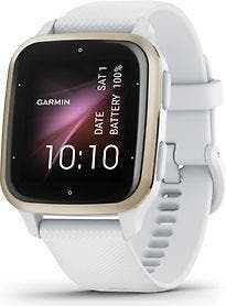 Garmin Venu Sq 2 40 mm crèmegouden aluminium rand met witte, Verzenden, Gebruikt