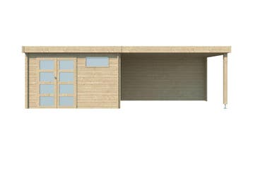 Woodlands Blokhut Modern met Overkapping - 755 x 295 cm, Nieuw