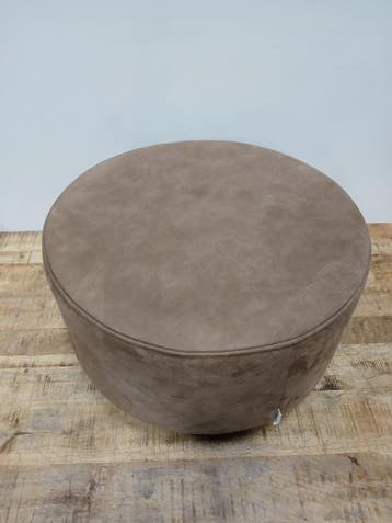 VTwonen hocker / poef, cognac ecoleer, Dia. x H 60 x 36 cm, Ophalen, Nieuw