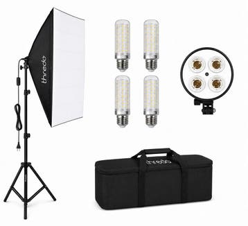 Thredo Softbox Studiolamp Set - 4 Lampen 120W Daglicht, Stat, Audio, Tv en Foto, Fotografie | Fotostudio en Toebehoren, Verzenden