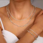 Zilver sieraden set - ketting en armband - bestaat uit, Nieuw