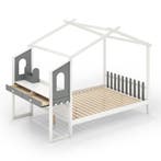 LIVSK Huisvormig Bedframe met Bureau - Hekvormig Hoofdeinde, Verzenden, Nieuw