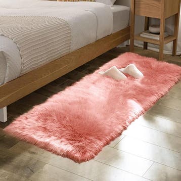 Shaggy Vloerkleed Roze 60x180cm | Retourdeal 51% Korting, Zo goed als nieuw, 150 tot 200 cm, Rechthoekig, 50 tot 100 cm