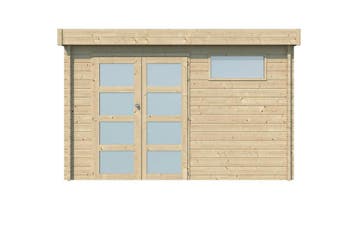 Woodlands Blokhut Modern met Dakisolatie 355 x 295 cm, Nieuw