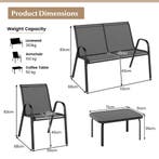 LIVSK Outdoor Loungeset - 2 Stoelen en Loveseat - Metalen Fr, Verzenden, Nieuw