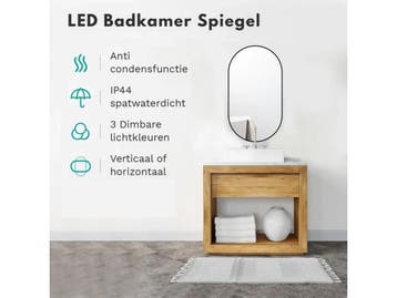 Mirlux Badkamerspiegel - LED Verlichting & Verwarming -, Huis en Inrichting, Overige Huis en Inrichting, Verzenden, Nieuw