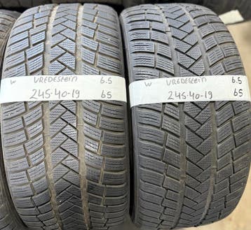 2x 245-40-19 Vredestein Winter 2x6.5mm €65 PerBand 245 40 19, Winterbanden, Band(en), Personenwagen, Ophalen