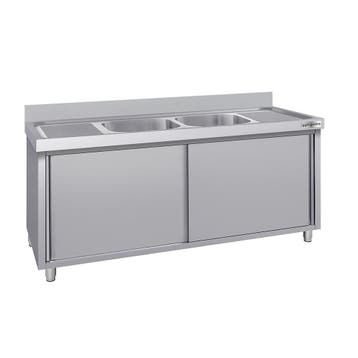 GGM Gastro | Spoelkast ECO - RVS - 1800x600mm - met 2 |, Verzenden, Nieuw in verpakking, RVS Meubilair