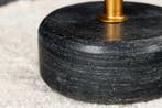 Ronde bijzettafel TRAYFUL 60cm goud ijzer zwart marmeren, Ophalen of Verzenden, Nieuw