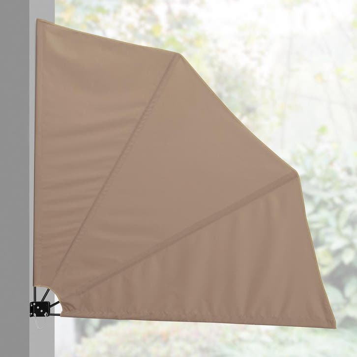 Windscherm balkonscherm opvouwbaar 160x160 cm - beige, Caravans en Kamperen, Windschermen, Verzenden