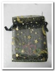 Cadeauzakje giftbag Organza Star Black 7x9 cm, Ophalen of Verzenden, Nieuw