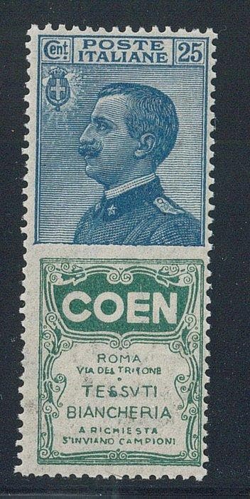 Koninkrijk Italië - Advertenties - 25 c. Coen nr. 5 zeer, Gestempeld