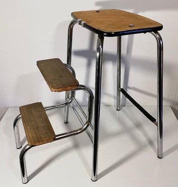 BEC - Trapje - Industrieel ontwerp vouwladder, 1960 - Staal,