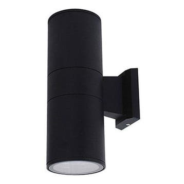 Tuin/Buitenlamp/Wandlamp Rond Mat Zwart Dubbel, Tuin en Terras, Nieuw, Ophalen of Verzenden, Hanglamp, 50 tot 250 watt