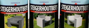 Hermadix Steigerhoutbeits ZEEGROEN - 0.75 liter, Nieuw, Beits, Ophalen of Verzenden, Minder dan 5 liter