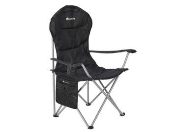 Veiling - Inklapbare Campingstoel / Vouwstoel Lido - Zwart, Nieuw