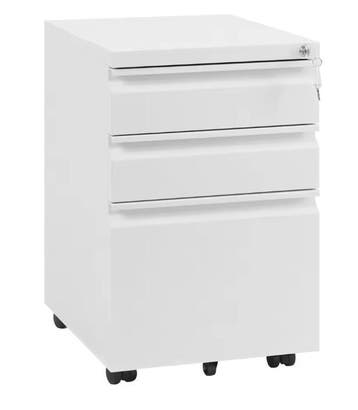 Mobiele Metalen Ladekast met Slot – 3 Lades, 39x62x46 cm, Verzenden, Nieuw in verpakking