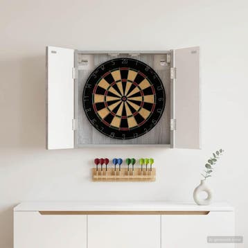 vidaXL Dartbord Kabinet ALKMAAR Grijs Sonoma 52,5 x 10,5 x, Verzenden, Nieuw