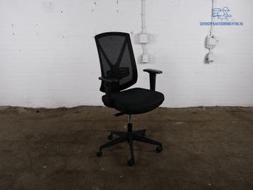 Ergonomische bureaustoel zwart mesh verstelbaar met 3D, Verzenden, Gebruikt, Bureaustoel