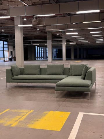 BB Italia Charles Hoekbank | NIEUWSTAAT + Garantie, 300 cm of meer, Ophalen of Verzenden, Zo goed als nieuw, Bank Hoekbank Bankstel Bankje Loungebank Banken Chaise Lounge 