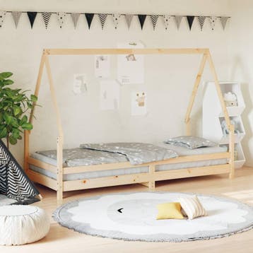 vidaXL Kinderbedframe 90x200 cm massief grenenhout, Verzenden, Nieuw