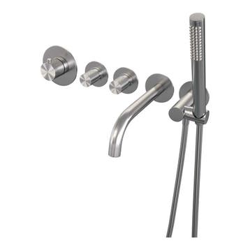Brauer Brushed Carving Thermostatische Inbouw Badkraan, Doe-het-zelf en Verbouw, Sanitair, Ophalen of Verzenden, Nieuw