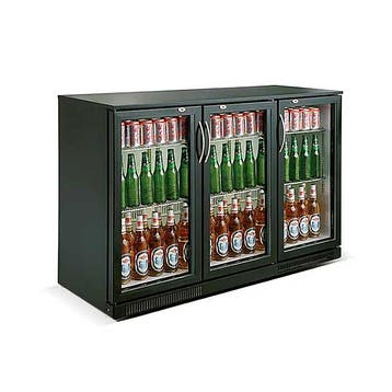 Barkoeler - 338 liter - met 3 draaideuren - Zwart, Verzenden, Nieuw in verpakking, Koelen en Vriezen