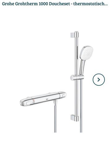 Online veiling: Grohe, Grohtherm 1000, doucheset, Nieuw