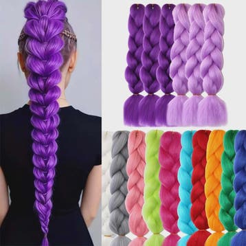 5x Jumbo Braiding Hair Extensions - 24 Inch Synthetisch Vlec, Verzenden, Nieuw