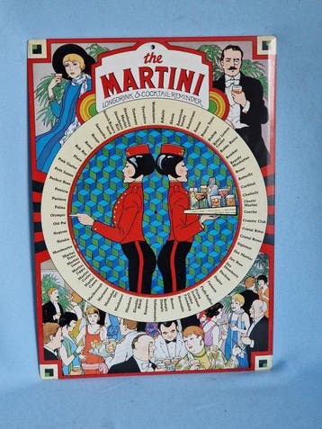M & R - Bord - Metaal - Martini Cocktail Reminder