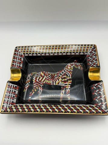 Hermès - Asbak - Porselein - Mozaïekpaard