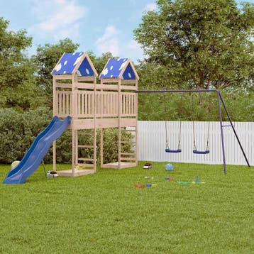 vidaXL Speelhuis massief grenenhout, Verzenden, Nieuw