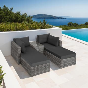 Rotanlounge met aluminium frame San Domino, Tuin en Terras, Tuinsets en Loungesets, Verzenden, Nieuw