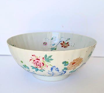 Kom - Porselein - Familie Rose Bowl Qianlog, Antiek en Kunst