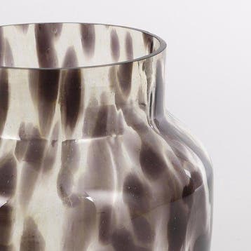 2dekans | Mica Decorations Pantera Vaas - Glas - Bruin met, Ophalen of Verzenden, Zo goed als nieuw